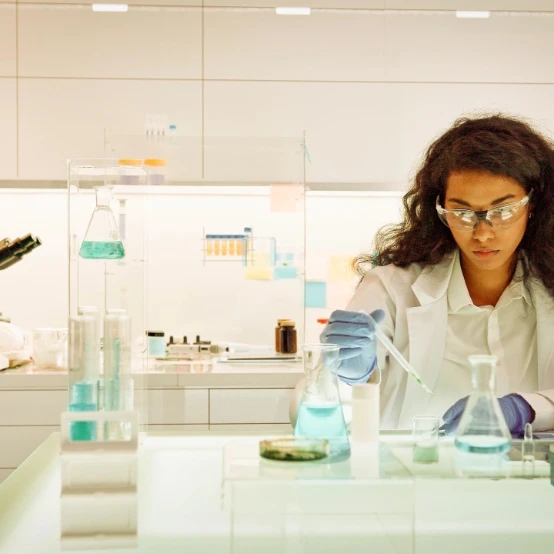 Female laboratory worker